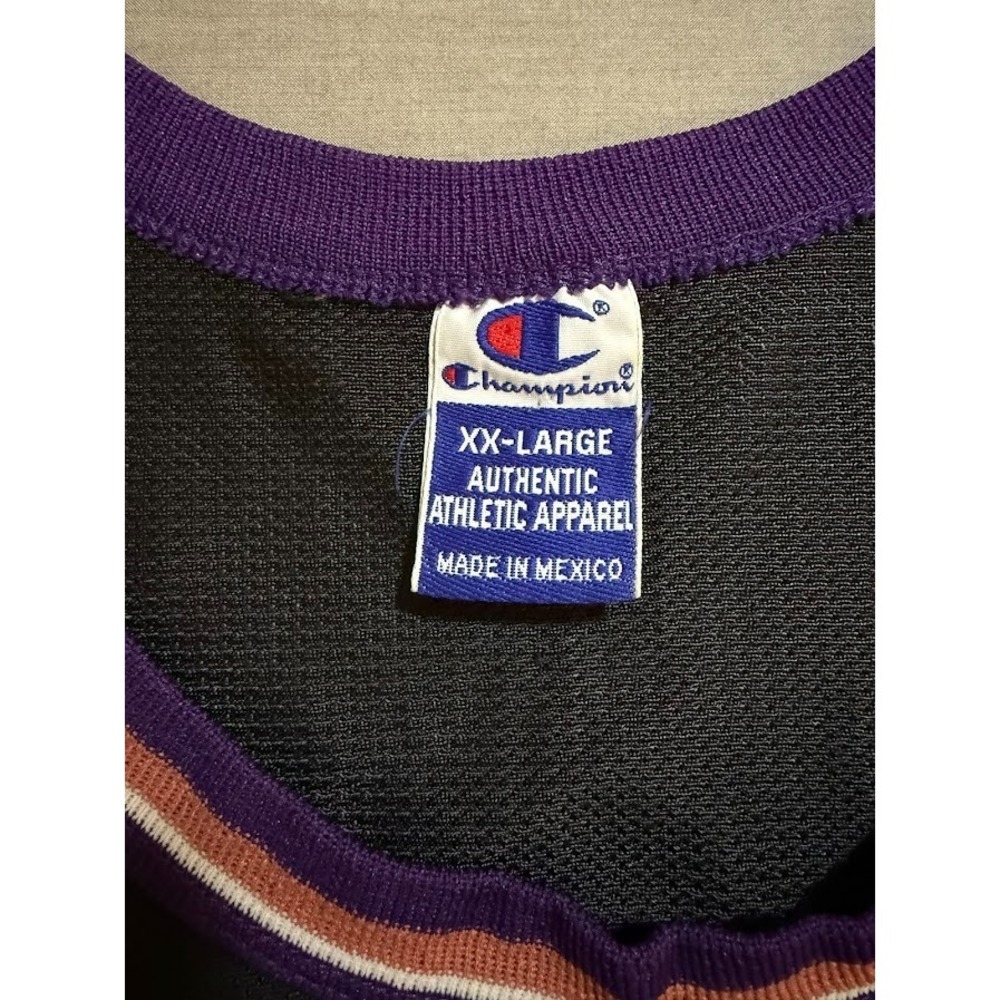 Vintage Utah Jazz #1 Champion NBA Jersey 52 Mens 2XL Black Sleeveless. - Picture 6 of 12